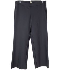 NWT Ecru Black Cotton Blend Capri Workwear Pants Side Zip Size 4